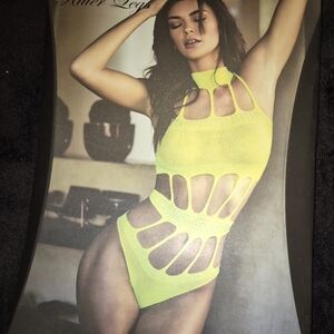 Neon Yellow Cut-Out Chemise